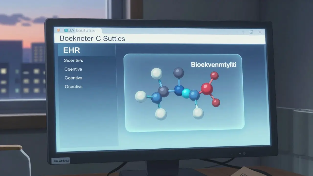 Sähköinen potilastietojärjestelmä ehdottaa automaattisesti generiikkolääkettä.