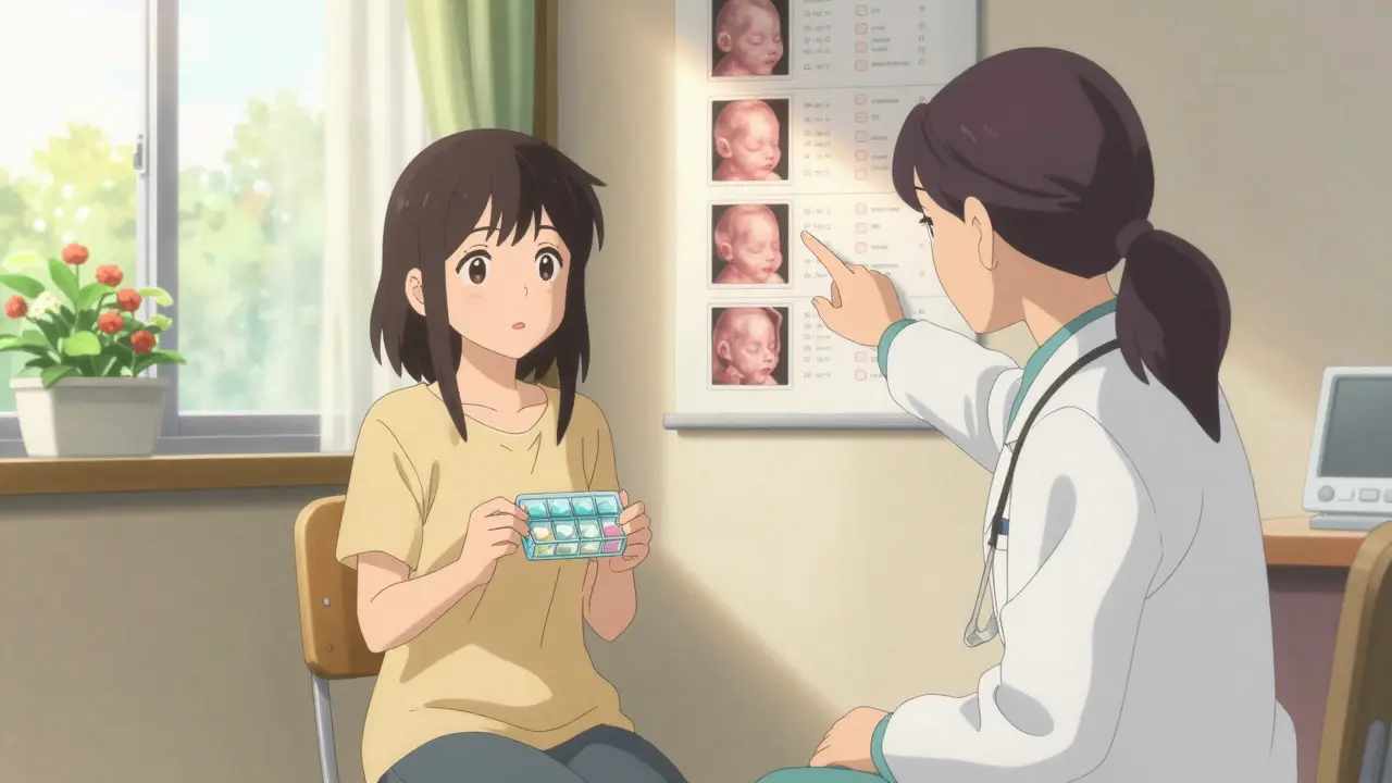 Ennakkokäytännön lääkehoidon neuvonta: Muutokset vähentääkseen sikiön riskejä