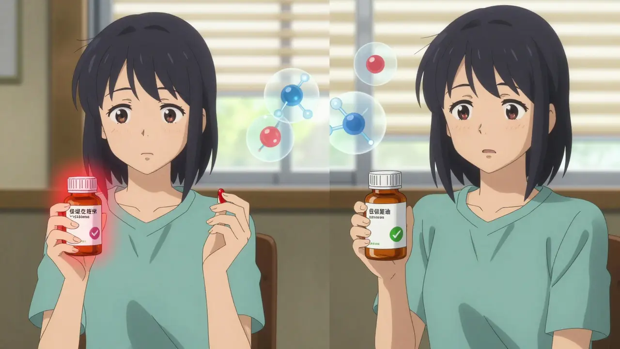 Potilas vertaa brändinimistä lääkettä vakuutettuun generiikkaan, hintaero näkyy selkeästi.